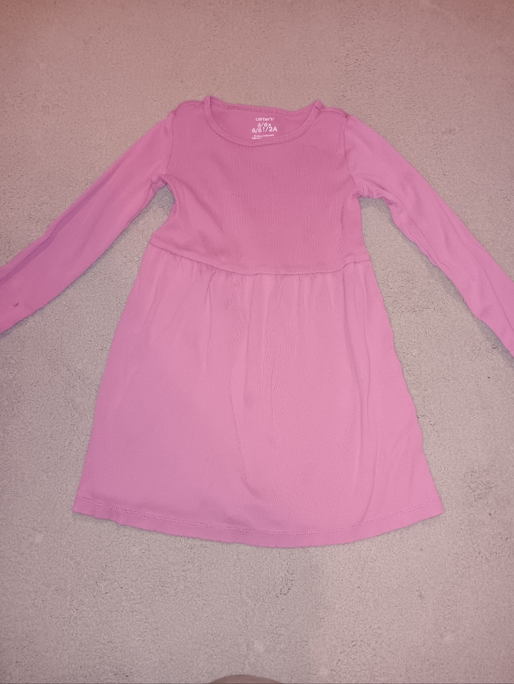 Carter's GIRLS 6X Bubble Gum Pink Dress